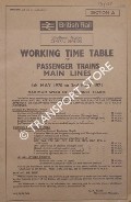 Book cover of Working Time Table of Passenger Trains - Section A - Central Division Main Lines, 4th May 1970 to 2nd May 1971 by British Rail Southern Region, Central Division